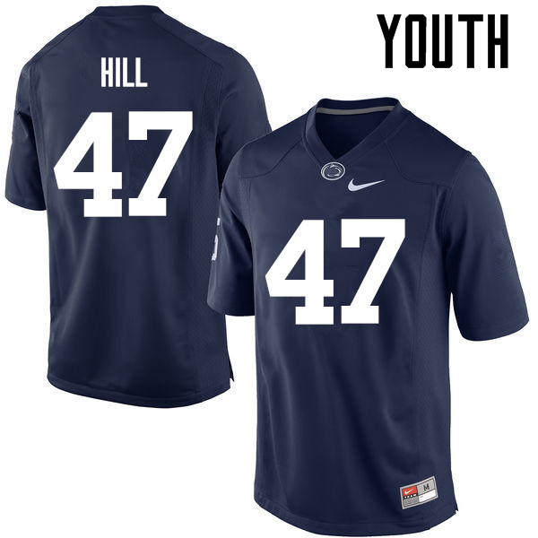 NCAA Nike Youth Penn State Nittany Lions Jordan Hill #47 College Football Authentic Navy Stitched Jersey MDY4698DX